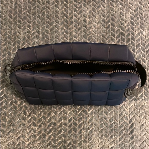 NWOT Navy PlushQuilted Toiletry Bag - Picture 2 of 6